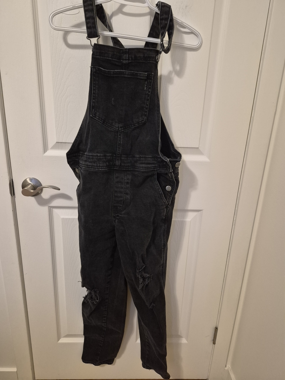 Old Navy Black Washed Denim Women’s Overalls